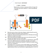 Electrolysis Worksheet