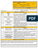 Poe. Limpieza, Orden y Aseo - Planta de Concentrados