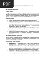 Plan de Gestión Del Riesgo Por Exposición A Silice.