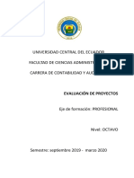 Sílabo Evaluación de Proyectos - 2019 - 2020