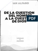 ALFARO, J., de La Cuestión Del Hombre A La Cuestión de Dios, 1998 PDF