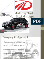 Marketing Plan For Mahindra Logan: - Group 6