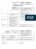 Vehicular Movement Job Safety Analysis (JSA)