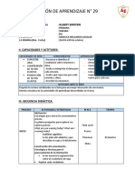 SESIÓN DE APRENDIZAJE #29 3er Grado