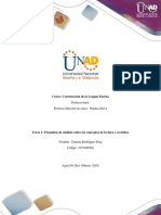 Formato Tarea 1 - Responder Preguntas de Análisis Sobre Los Conceptos de Lectura y Escritura