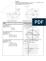 Equation of Circle Worksheet