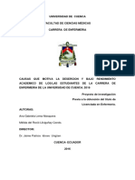 Causas Que Motiva La Desercion y Bajo Rendimiento PDF