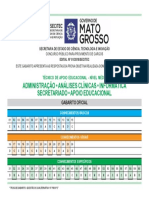 Selecon 2018 Secitec MT Tecnico de Apoio Educacional Gabarito PDF