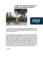 Usos y Percepciones Del Espacio Público en La Ciudad de Piura