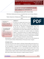 A Conceptual Review of Raktamokshana As An Adjuvent Therapy in Netrarogas WJPR