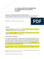 Mario Quintanilla Et Al. - Propuesta para La Educación de Los Derechos Humanos Desde La Perspectiva de Ciencia, Ciudadanía y Valores