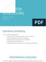 Operations Scheduling