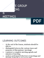 Effective Group Discussion and Meeting