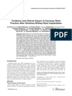 Original Studies Incidence and Clinical Impact of Coronary Stent Fracture After Sirolimus-Eluting Stent Implantation