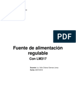 Fuente de Alimentación Regulable Con LM317 PDF