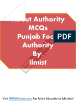 About Authority MCQs Punjab Food Authority