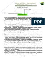 Cuestionario de La Topografía. para Lecciones Escritas y Examenes