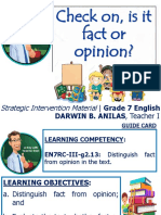 SIM - FACT or OPINION