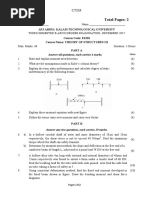 ES201 Theory of Structures - III QP