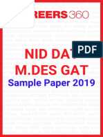 NID DAT Sample Paper 2019 MDes GAT