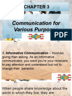 Communication For Various Purposes