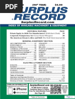 MARCH 2020 Surplus Record Machinery & Equipment Directory