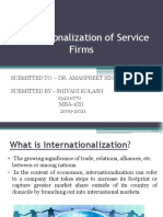 Internationalization of Service Firms