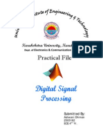 Practical File: Digital Signal Processing