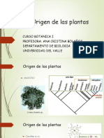 Origen y Evolución de Las Plantas