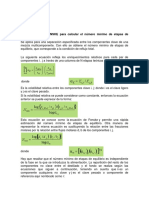 ECUACIÓN DE FENSKE para Calcular El Número Mínimo de Etapas de Equilibrio