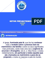 Apresentação Sobre o Pré Matrimônio Atual