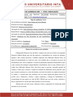 Relatório Das Audiencias Assistidas