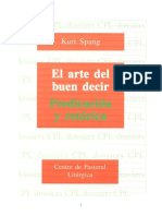 Spang, Kurt - El Arte Del Buen Decir