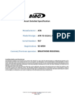 ATR 72-212A MSN 917 Spec Sheet RL - 201907R00