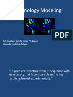 Homology Modeling: Ref: Structural Bioinformatics, P.E Bourne Molecular Modeling, Folkers