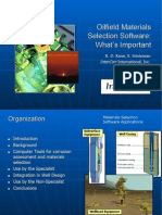 Oilfield Materials Selection Software: What's Important