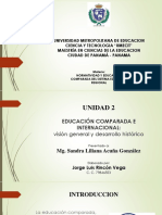 EDUCACIÓN COMPARADA E INTERNACIONAL Visión General y Desarrollo Histórico