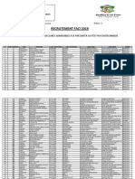 Etat Des Candidats Retenu Au Test Psychotechnique 08-09-2019