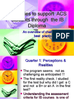 Strategies To Support ACS Students Through The IB - 2010-1