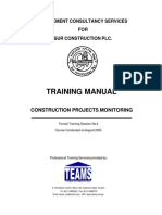 08 - Construction Projects Monitoring - Training Manual