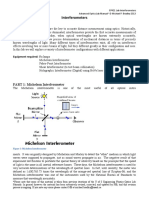 Interferometers Lab Manual