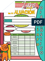 Examen - Quinto Grado - DiagnÃ Stico - Materiales Zany PDF