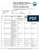 NABL Scope (Microbiological, Chemical - Mechanical)