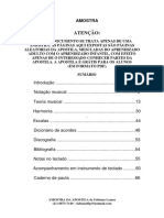 AMOSTRA ATENÇÃO - SUMÁRIO. Introdução... 1. Notação Musical... 3. Teoria Musical... 13. Harmonia... 30. Escalas... 44. Dicionário de Acordes...