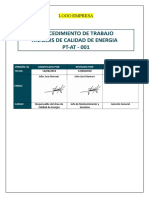 Pt-Acee-001 - Procedimiento de Trabajo Analisis Calidad de Energia - Pme Sac