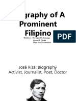 Biography of A Prominent Filipino