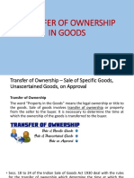 Transfer of Ownership in Goods