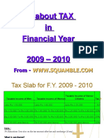 All About TAX in Financial Year 2009 - 2010