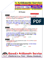 SI & PC - Profit and Loss - Previous Exam Questions 1