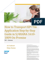 How To Transport KPI Tile Application Step-By-Step Guide in S4HANA